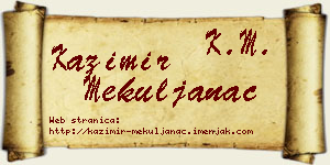 Kazimir Mekuljanac vizit kartica